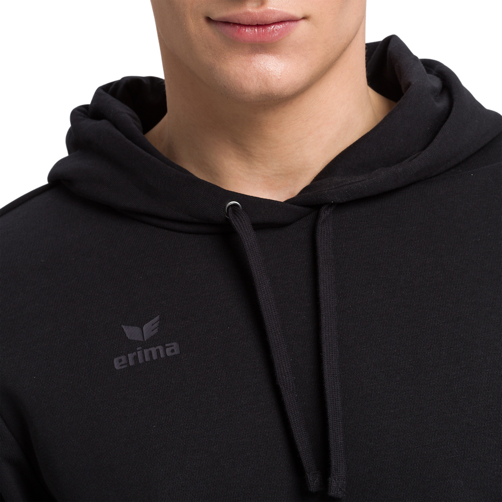 ERIMA HOODED SWEATSHIRT, BLACK KIDS. 