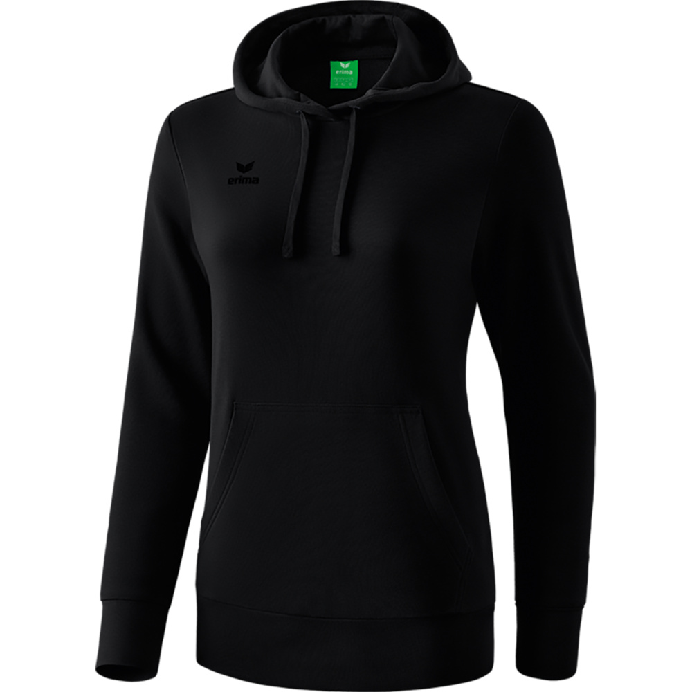 ERIMA HOODED SWEATSHIRT, BLACK WOMEN. 