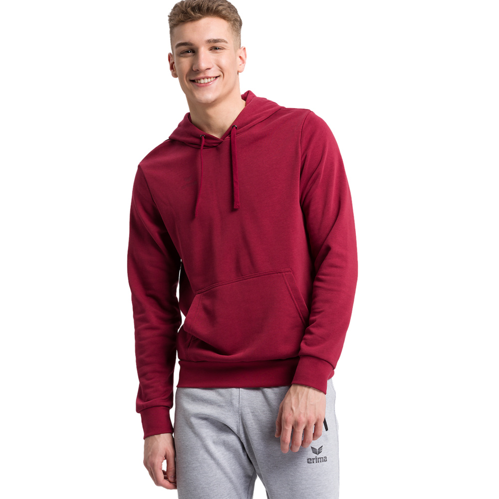 ERIMA HOODED SWEATSHIRT, BORDEAUX MEN. 