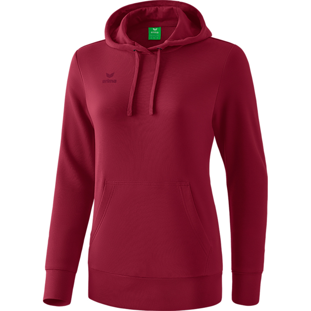 ERIMA HOODED SWEATSHIRT, BORDEAUX WOMEN. 