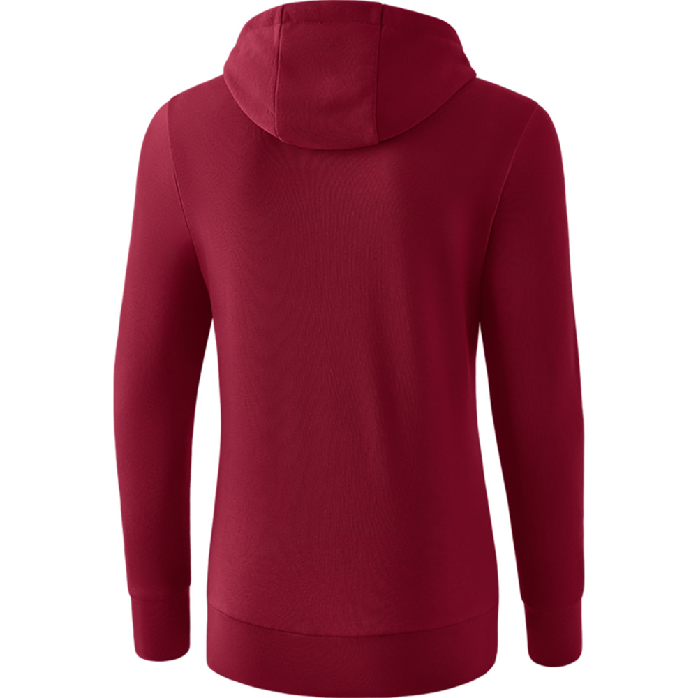 ERIMA HOODED SWEATSHIRT, BORDEAUX WOMEN. 