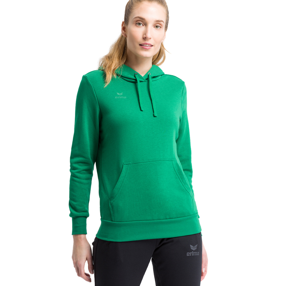 ERIMA HOODED SWEATSHIRT, EMERALD WOMEN. 