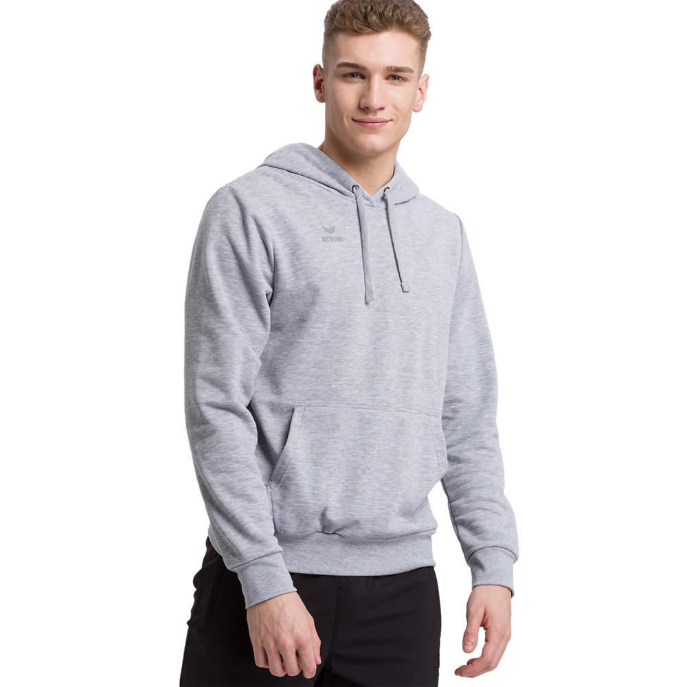 ERIMA HOODED SWEATSHIRT, GREY MARL KIDS. 