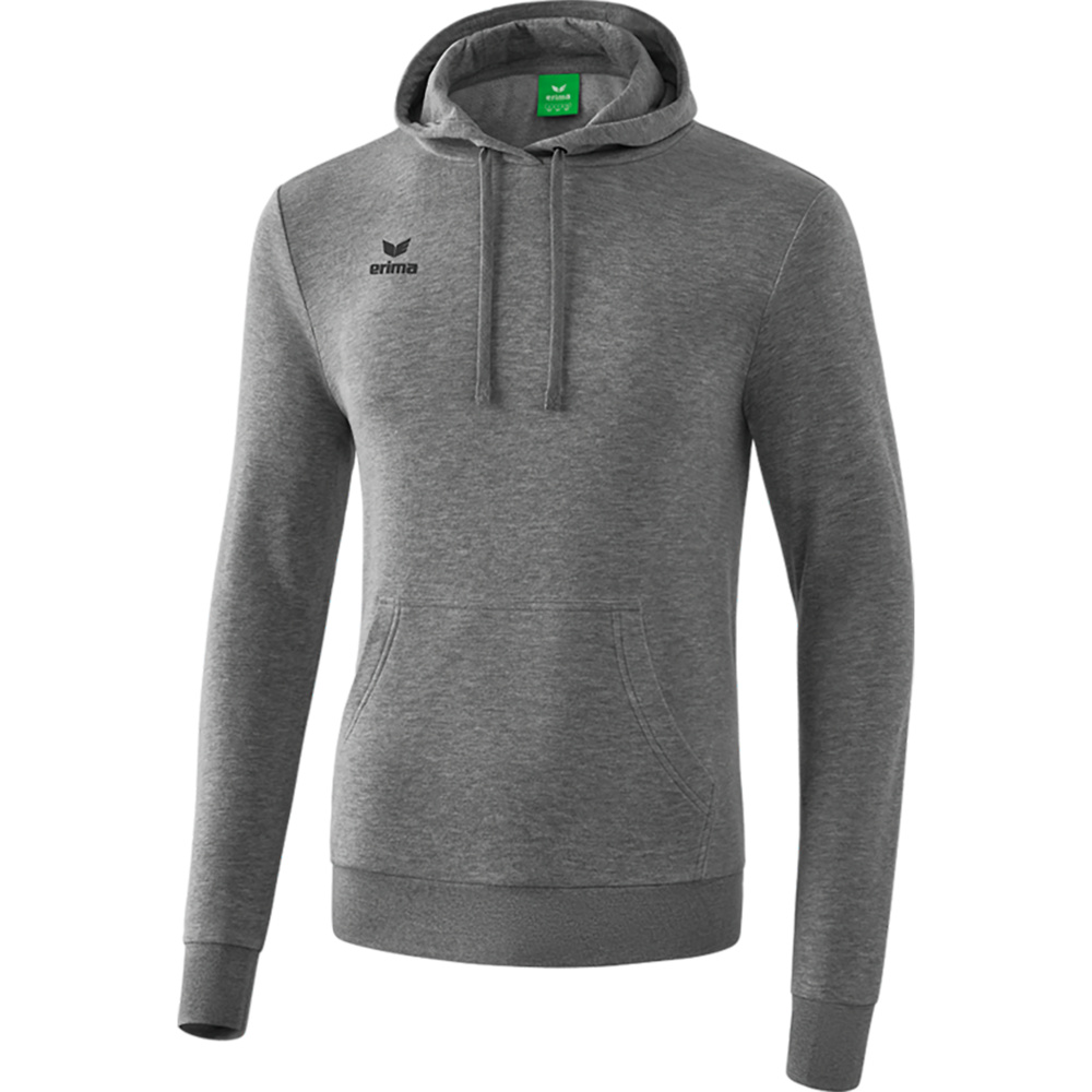 ERIMA HOODED SWEATSHIRT, GREY MARL MEN. 