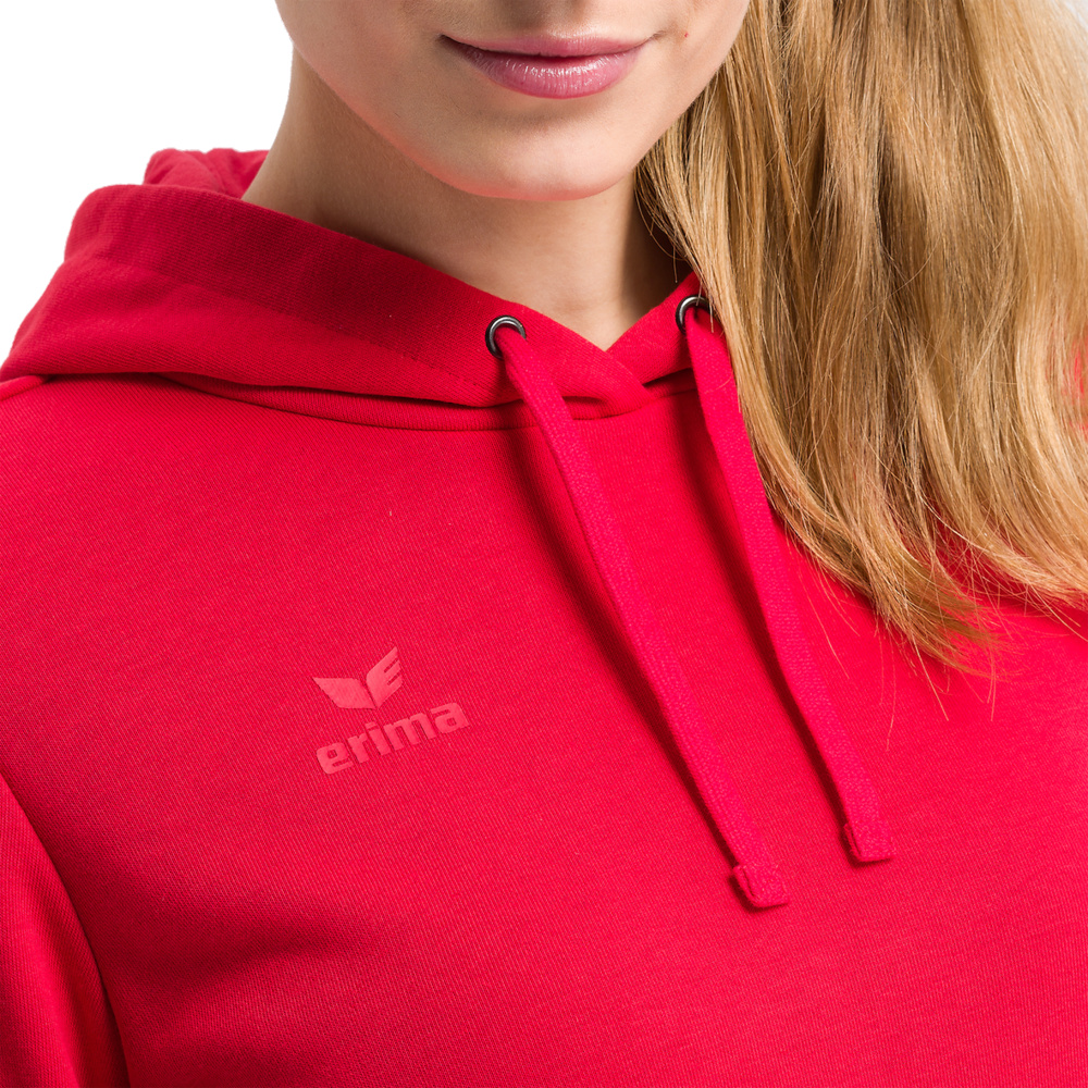 ERIMA HOODED SWEATSHIRT, RED WOMEN. 