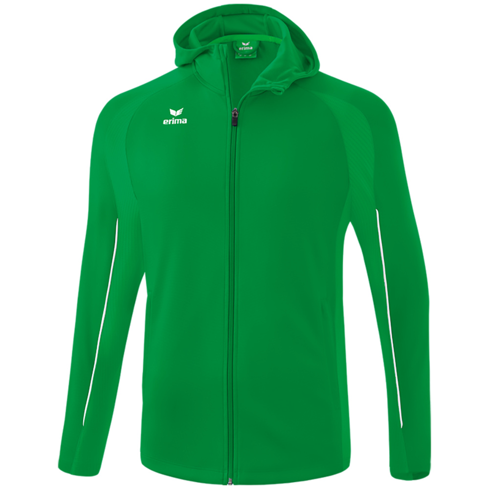 ERIMA LIGA STAR TRAINING JACKET WITH HOOD, EMERALD KIDS. 