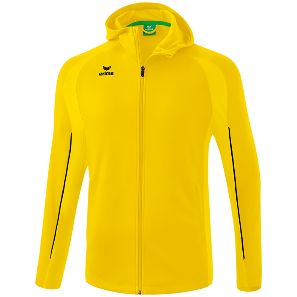 ERIMA LIGA STAR TRAINING JACKET WITH HOOD, YELLOW-BLACK KIDS. 