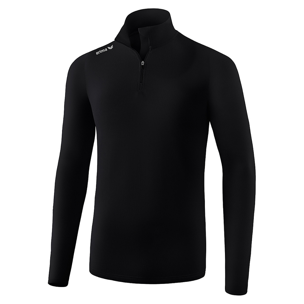 ERIMA NECK JUMPER LONG SLEEVE POLO, BLACK MEN. 