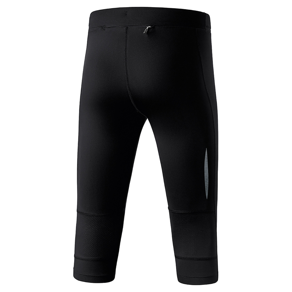 ERIMA PERFORMANCE CROPPED RUNNING PANTS, BLACK MEN. 