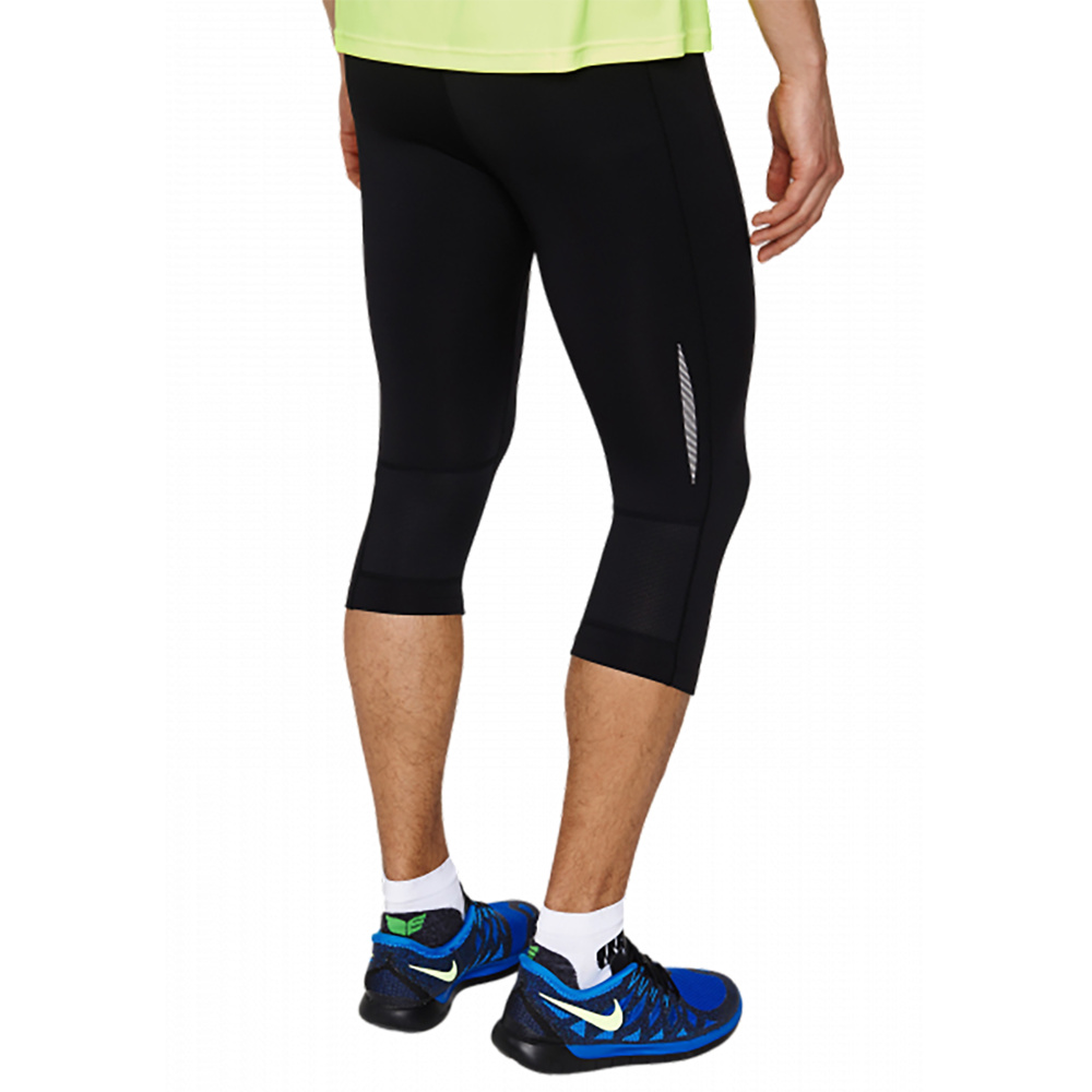 ERIMA PERFORMANCE CROPPED RUNNING PANTS, BLACK MEN. 