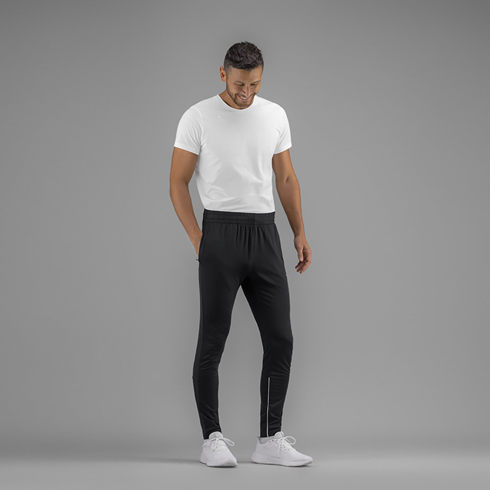 ERIMA PERFORMANCE TRAINING PANTS, BLACK-WHITE KIDS. 