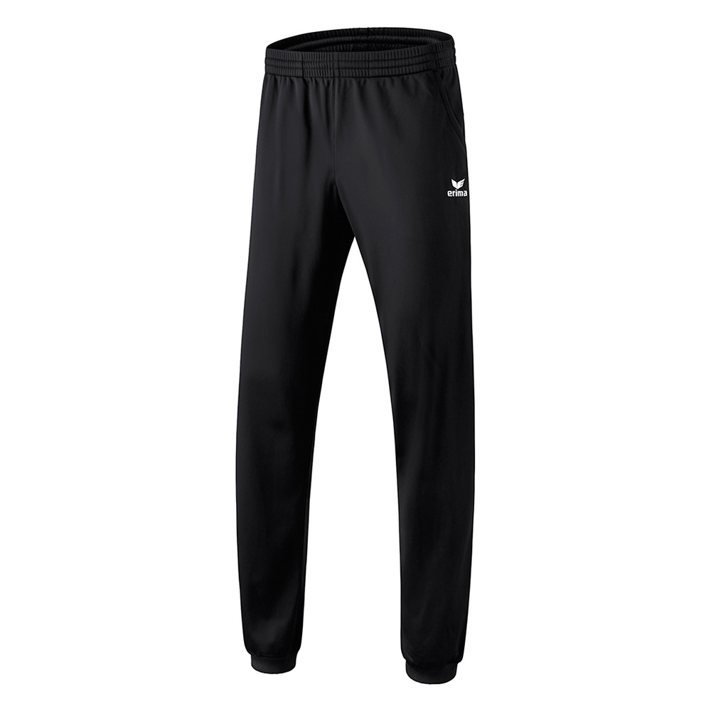 ERIMA POLYESTER TRAINING PANTS WITH NARROW WAISTBAND, BLACK KIDS. 