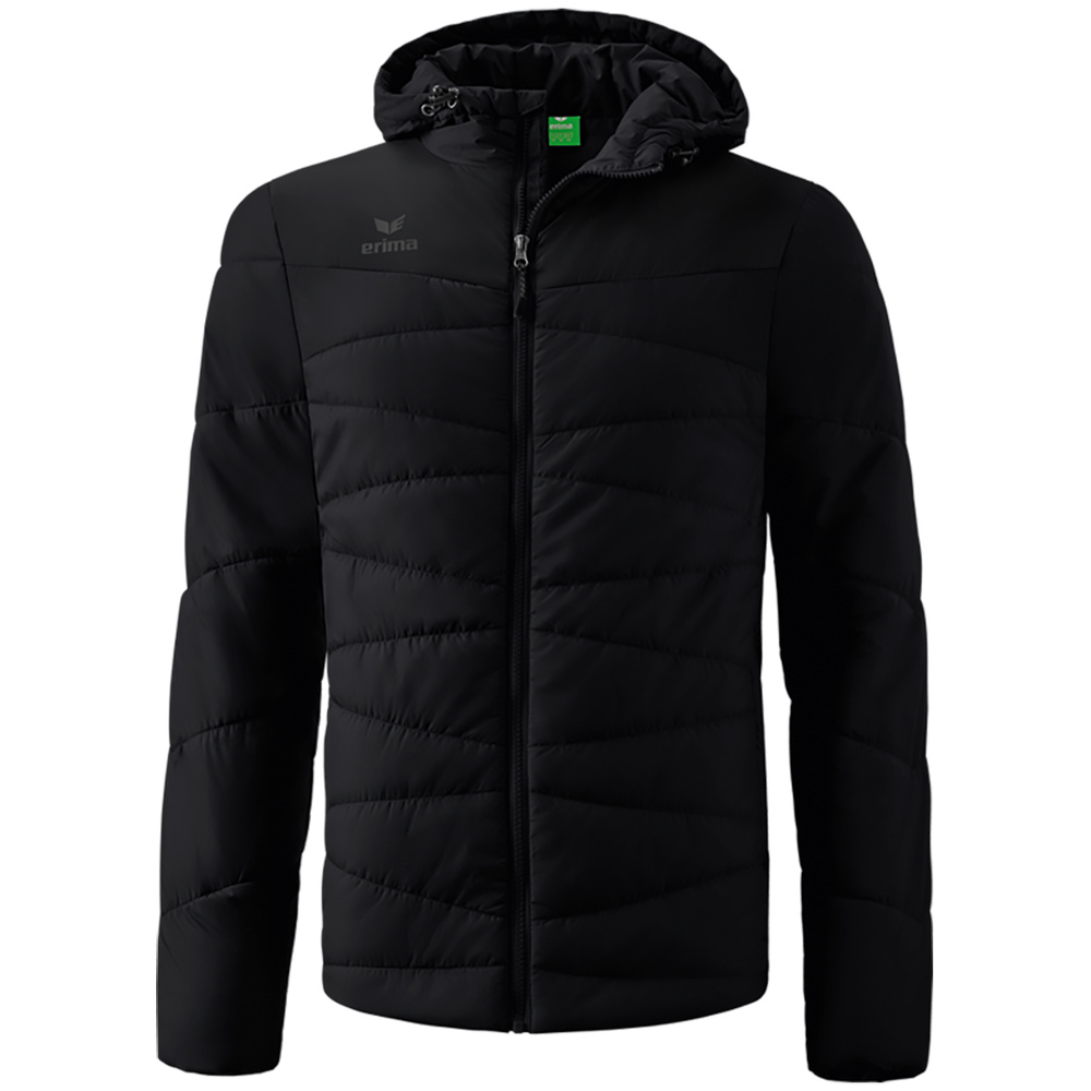 ERIMA QUILTED JACKET, BLACK KIDS. 