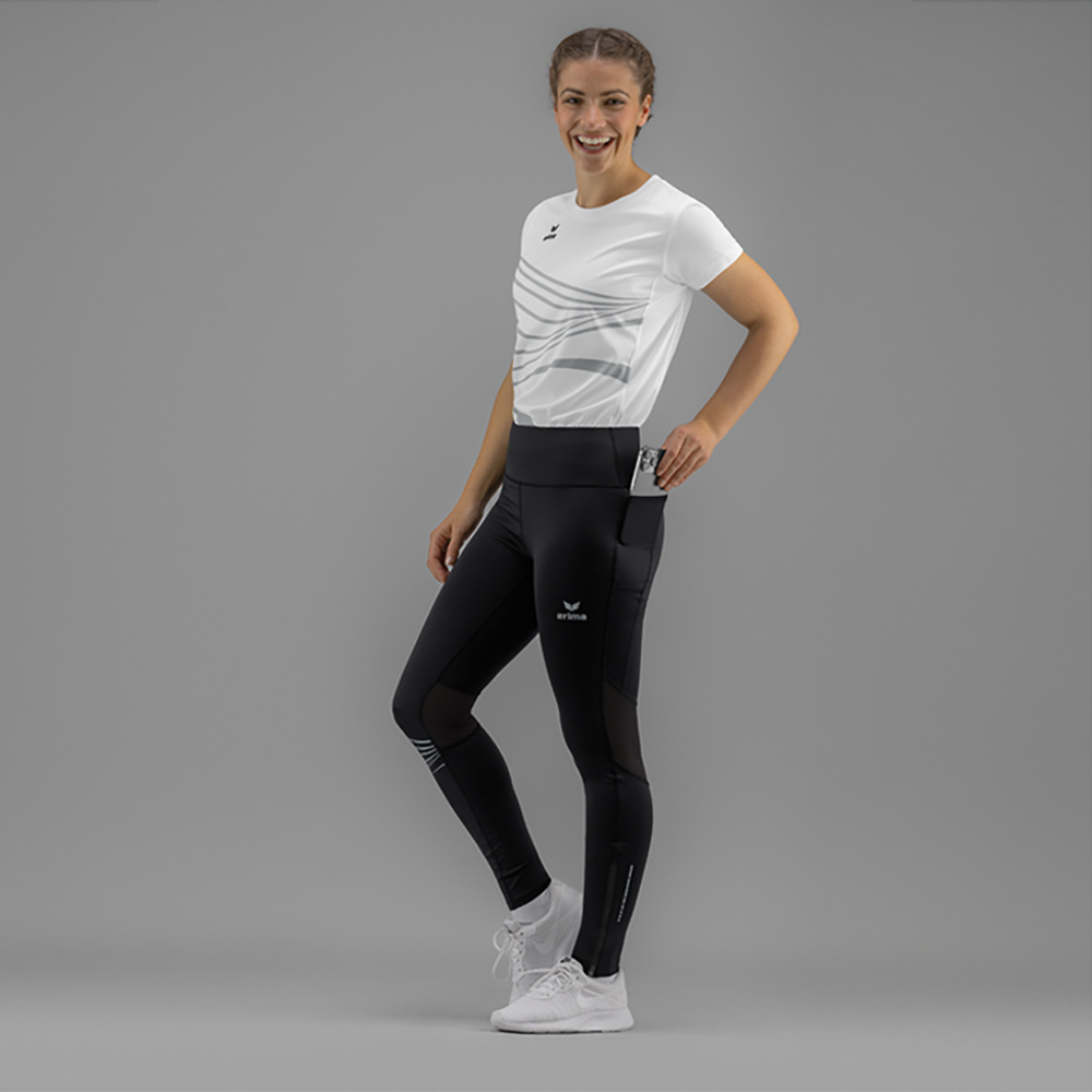 ERIMA RACING RUNNING LONG TIGHTS, BLACK WOMEN. 