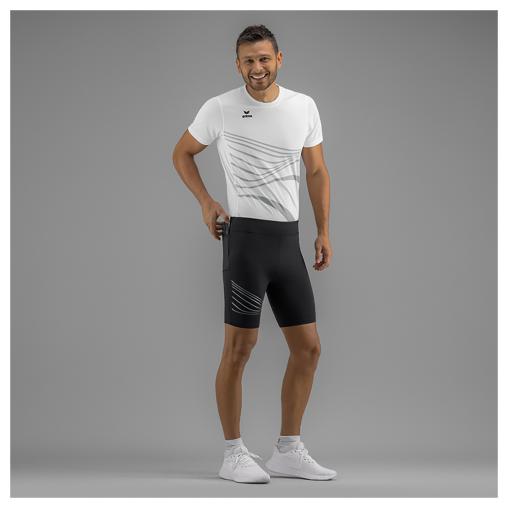 ERIMA RACING RUNNING SHORT TIGHTS, BLACK MEN. 