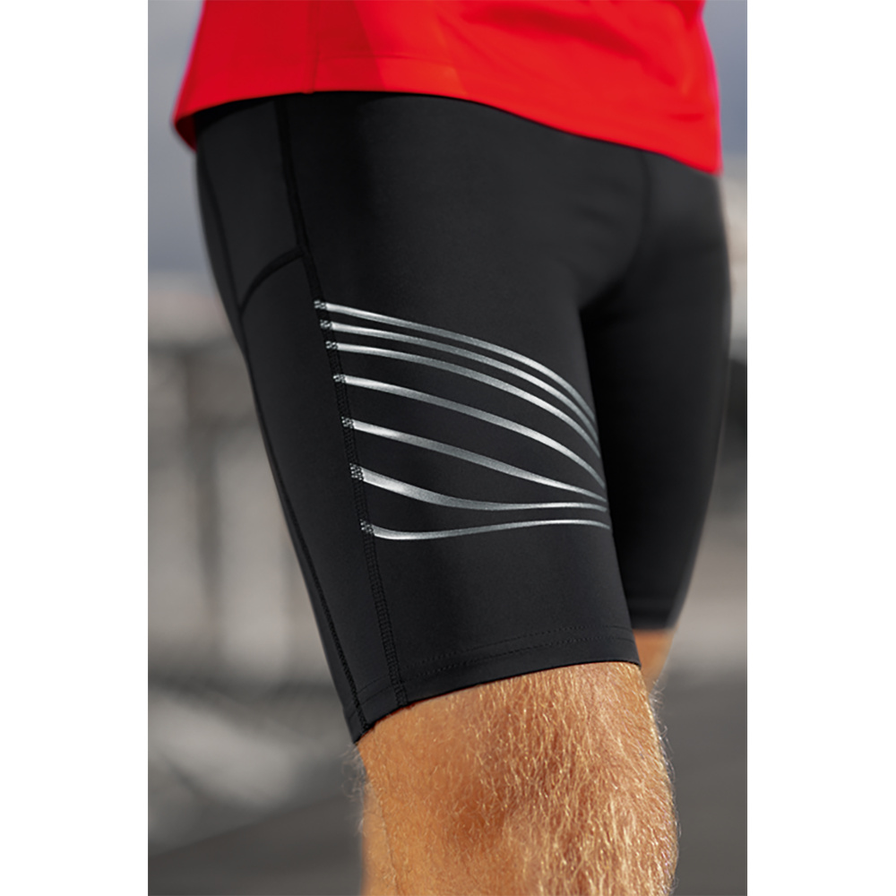 MALLAS CORTAS ERIMA RACING RUNNING, NEGRA HOMBRE.