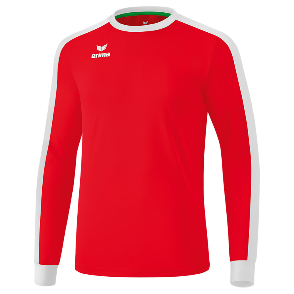 ERIMA RETRO STAR JERSEY LONG SLEEVE RED-WHITE, KIDS. 