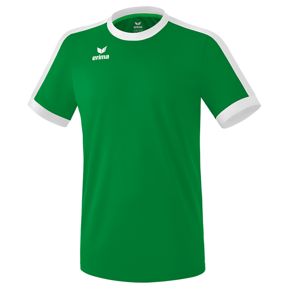 ERIMA RETRO STAR JERSEY SHORT SLEEVE EMERALD-WHITE, KIDS. 