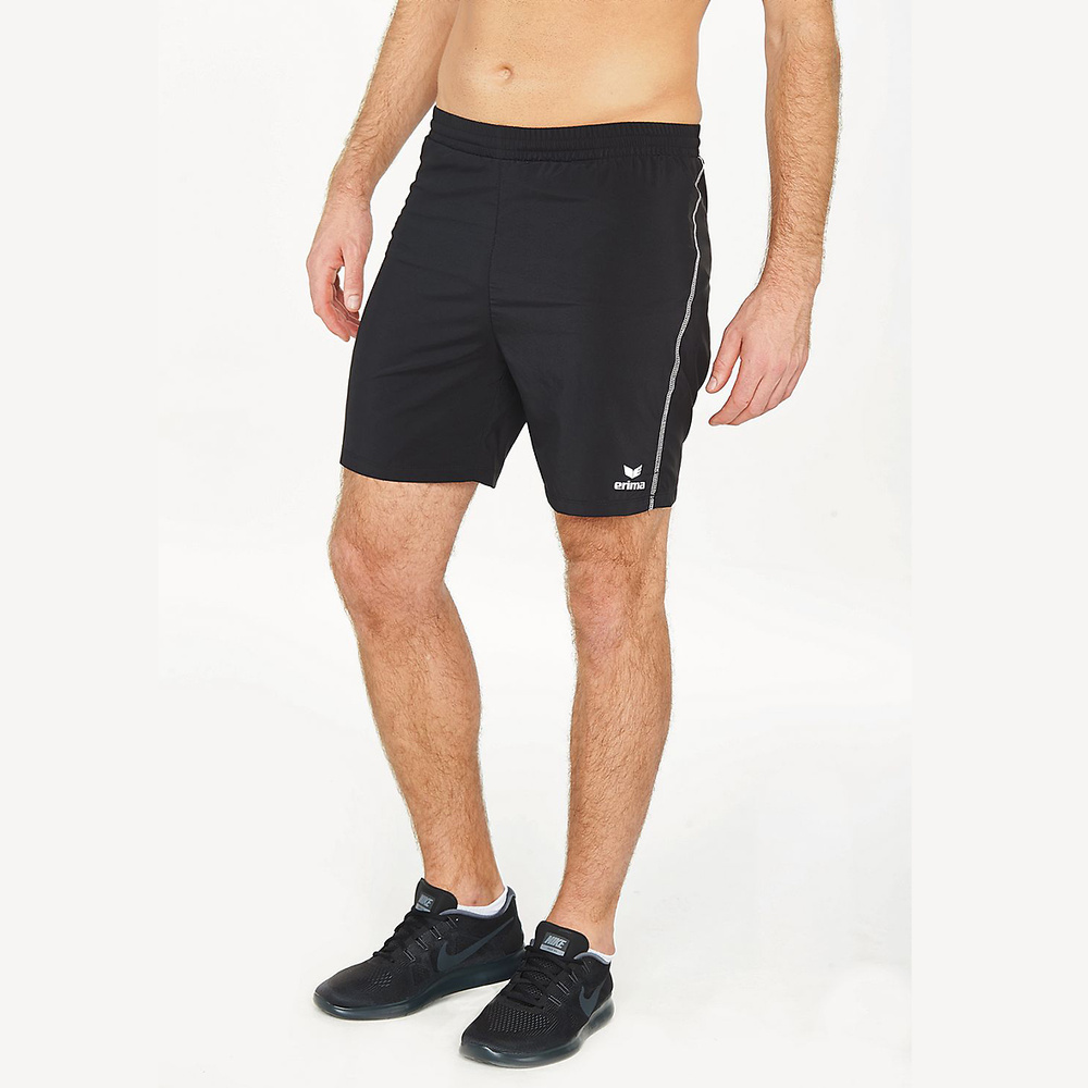 ERIMA RUNNING SHORTS, NEGRO HOMBRE. 