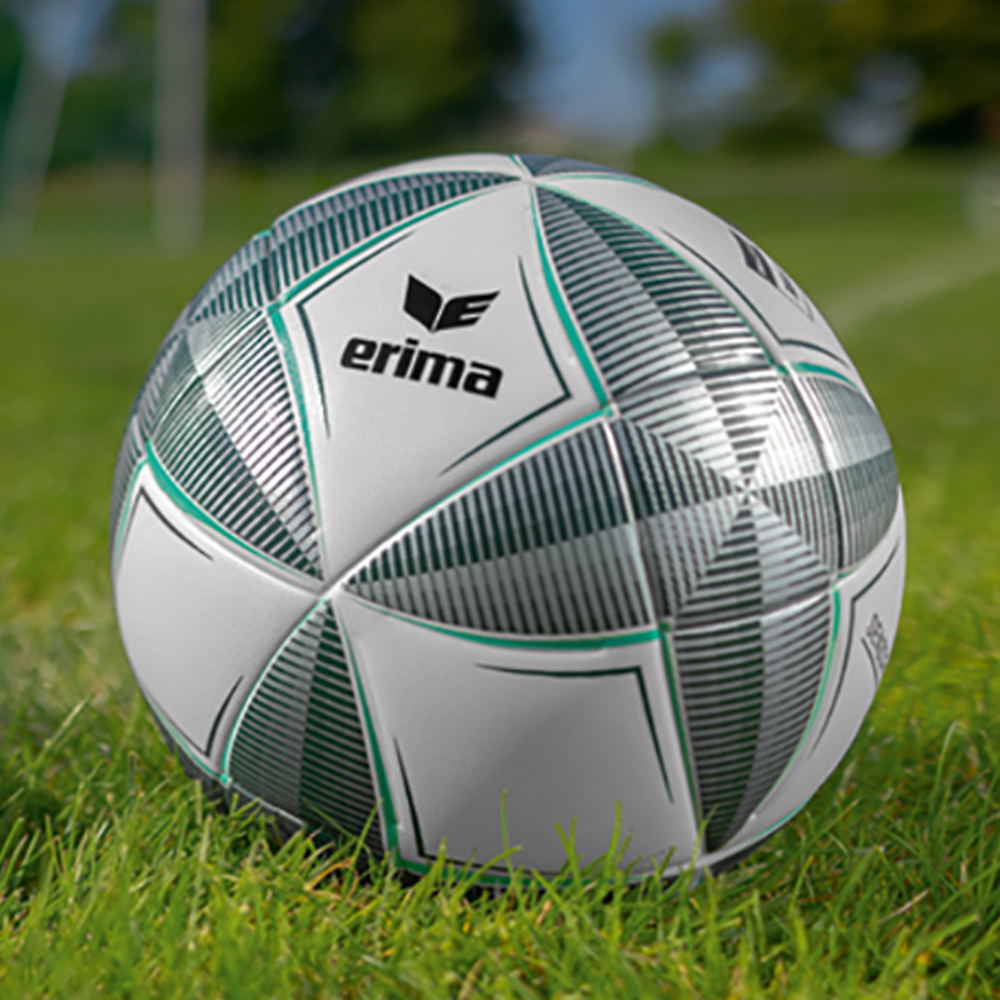 ERIMA SENZOR-STAR PRO KOPERNIKUS FOOTBALL, FERN GREEN-EMERALD-SILVER GREY SIZE 5. 