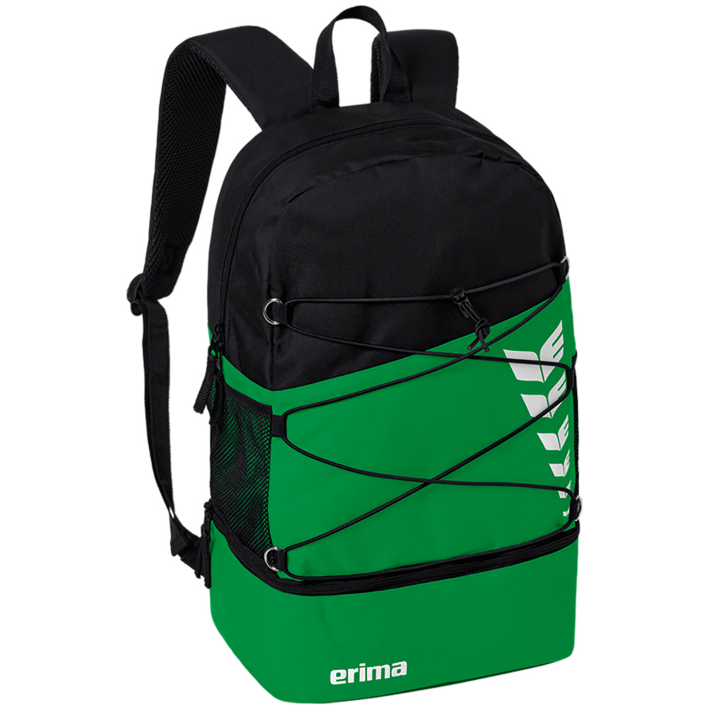 ERIMA SIX WINGS BACKPACK, EMERALD-BLACK. 