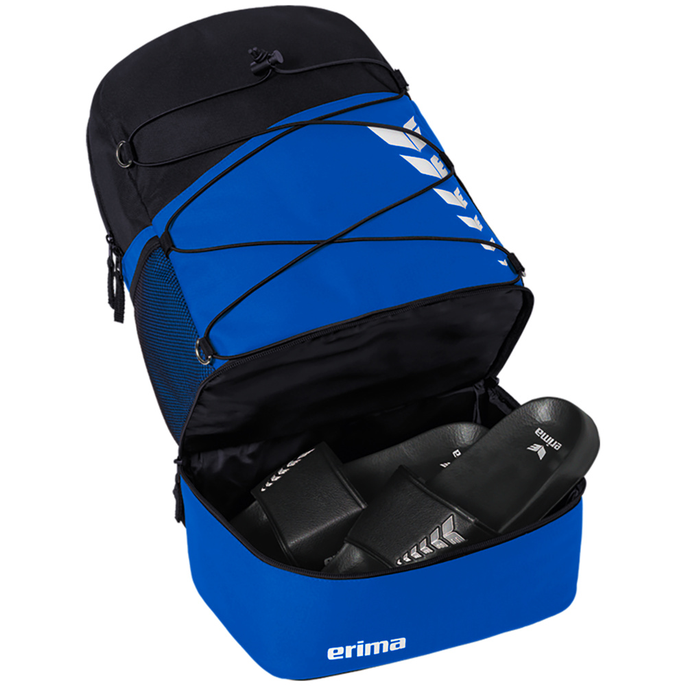 ERIMA SIX WINGS BACKPACK, NEW ROYAL-BLACK. 