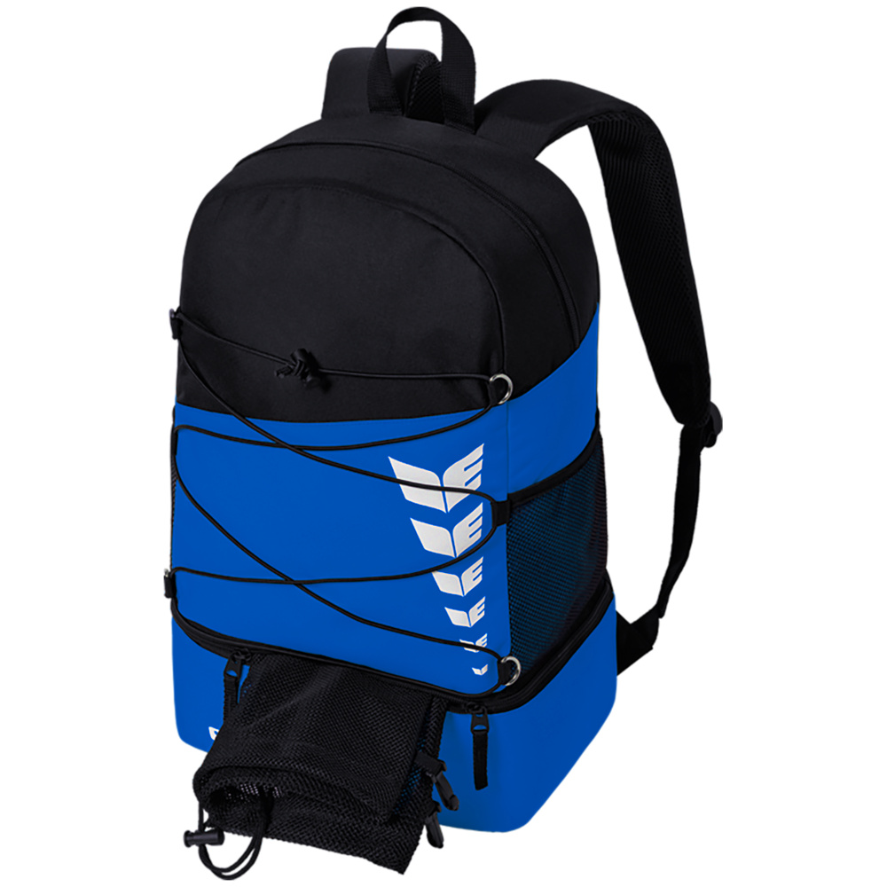 ERIMA SIX WINGS BACKPACK, NEW ROYAL-BLACK. 