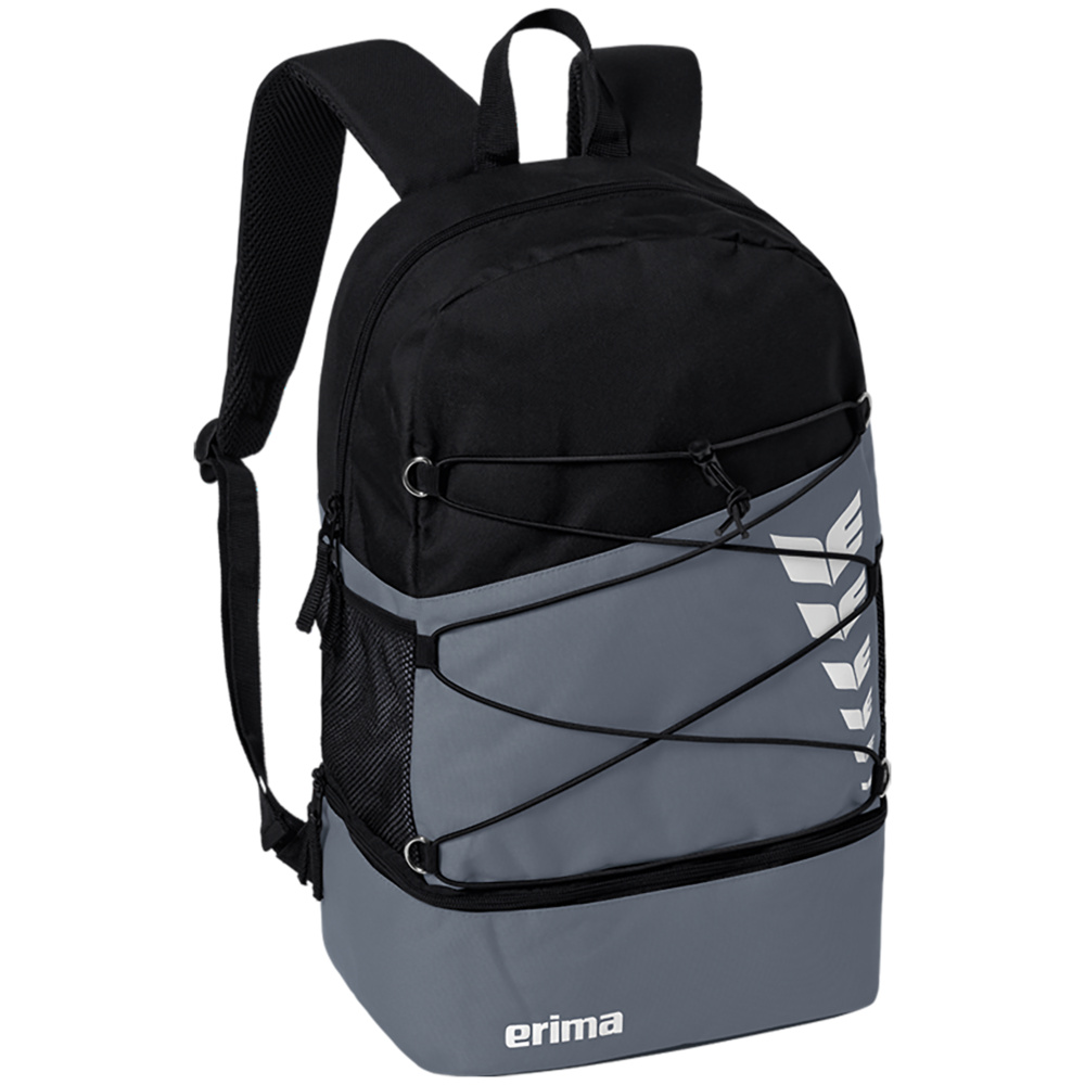 ERIMA SIX WINGS BACKPACK, SLATE GREY-BLACK. 