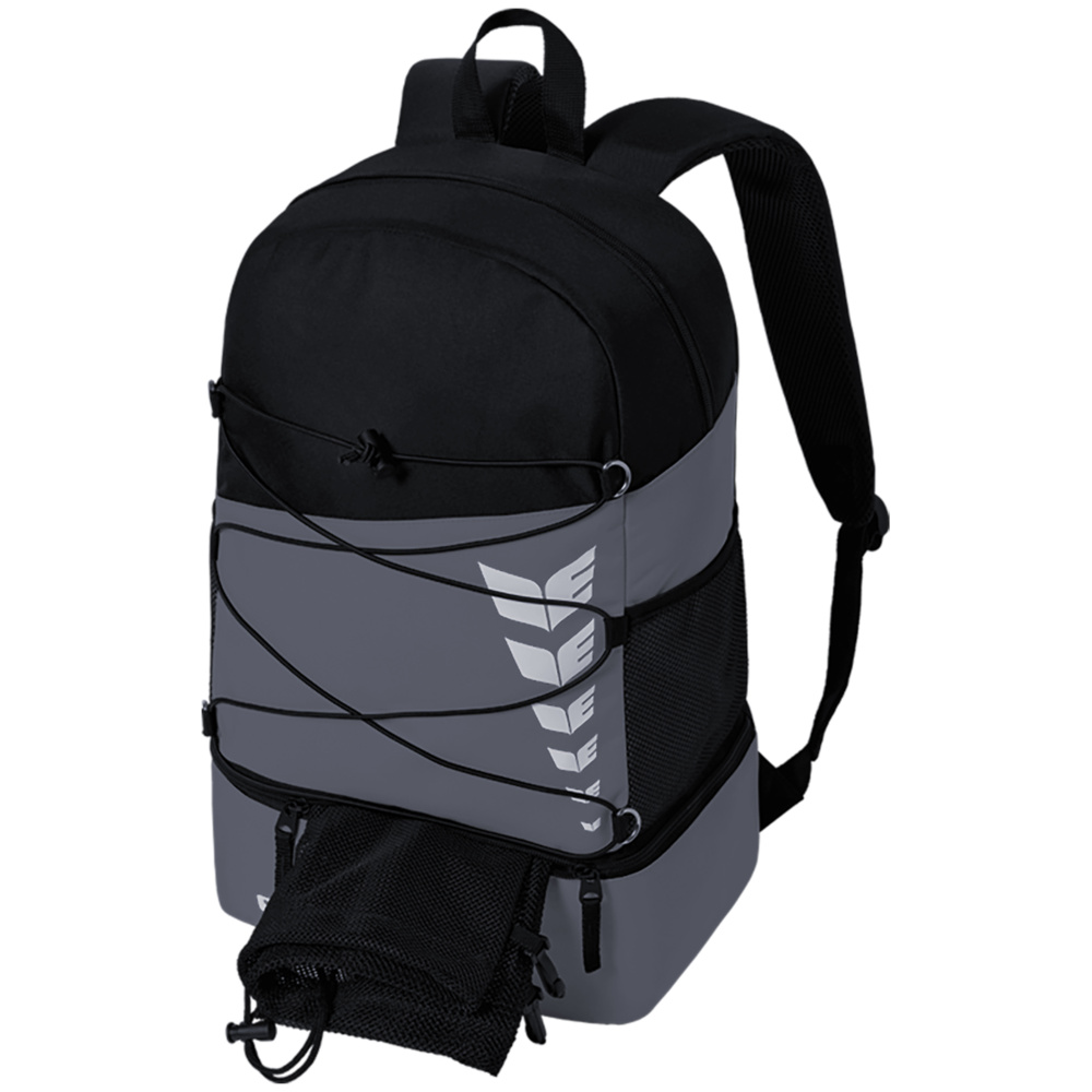 ERIMA SIX WINGS BACKPACK, SLATE GREY-BLACK. 