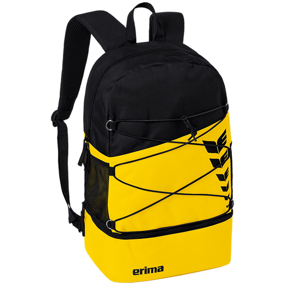 ERIMA SIX WINGS BACKPACK, YELLOW-BLACK. 