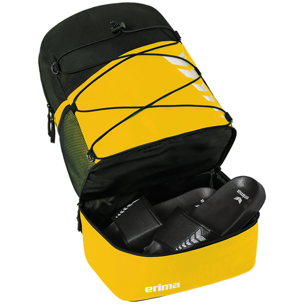 ERIMA SIX WINGS BACKPACK, YELLOW-BLACK. 