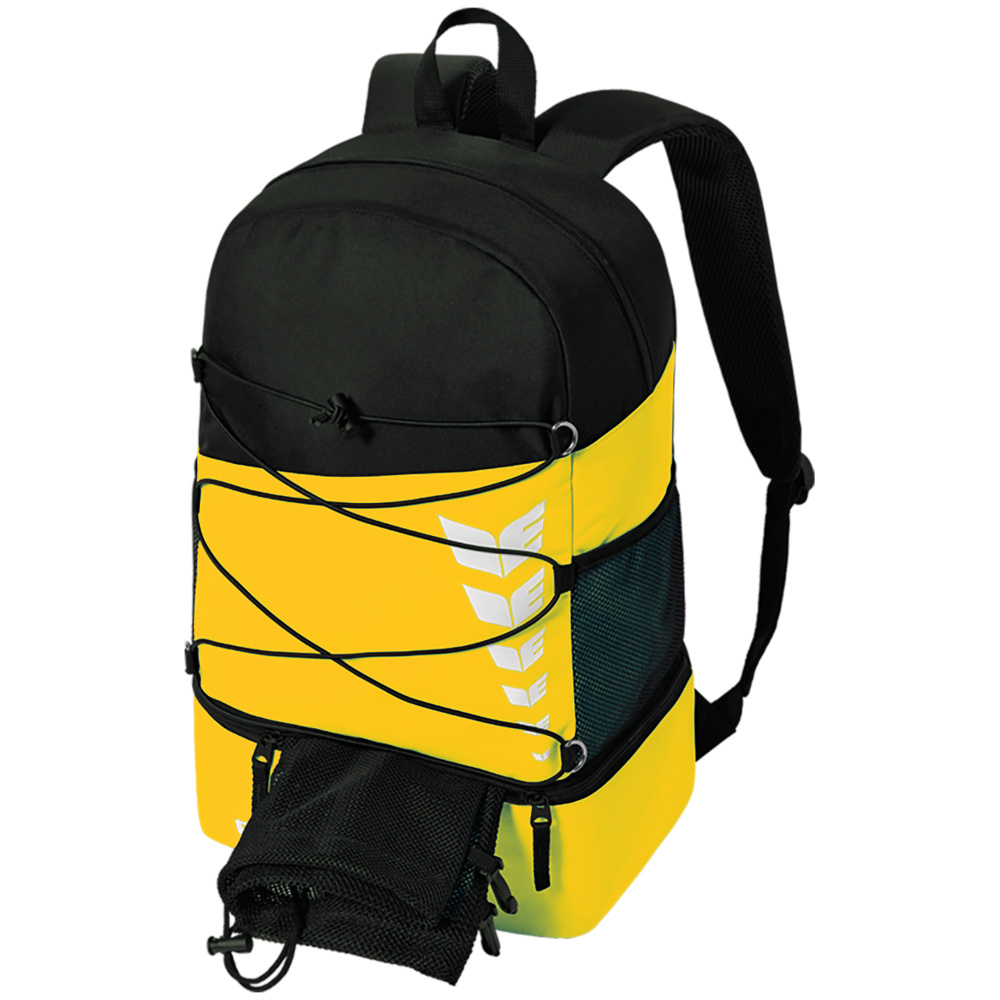 ERIMA SIX WINGS BACKPACK, YELLOW-BLACK. 