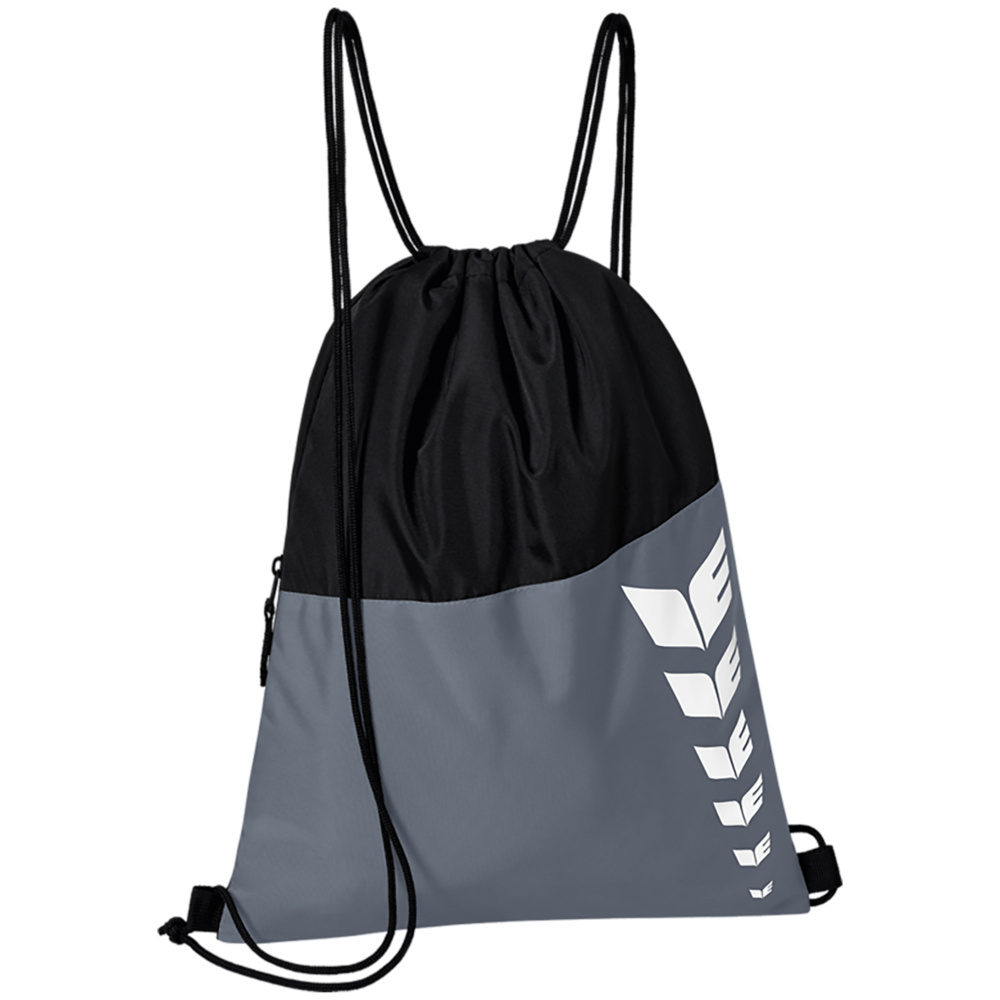 ERIMA SIX WINGS GYM BAG, SLATE GREY-BLACK. 