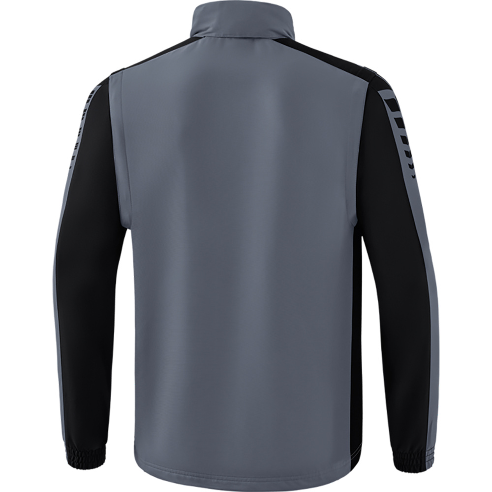 ERIMA SIX WINGS JACKET WITH DETACHABLE SLEEVES, SLATE GREY-BLACK MEN. 