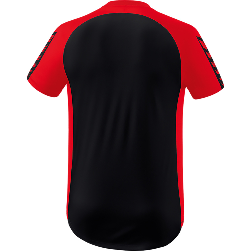 ERIMA SIX WINGS JERSEY SHORT SLEEVE, BLACK-RED KIDS. 