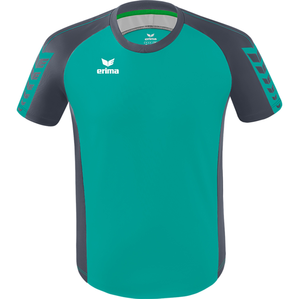 ERIMA SIX WINGS JERSEY SHORT SLEEVE, COLUMBIA-SSLATE GREY KIDS. 