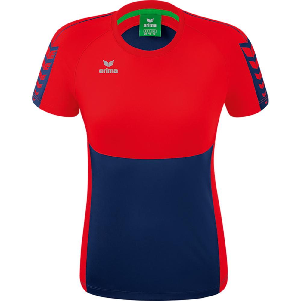 ERIMA SIX WINGS JERSEY SHORT SLEEVE, NEW NAVY-RED WOMEN. 