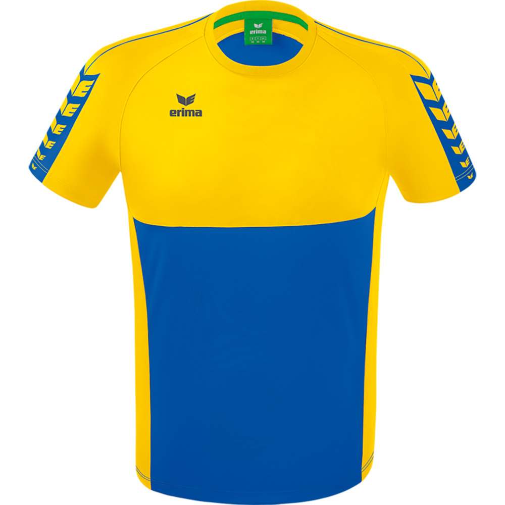 ERIMA SIX WINGS JERSEY SHORT SLEEVE, NEW ROYAL-YELLOW KIDS. 