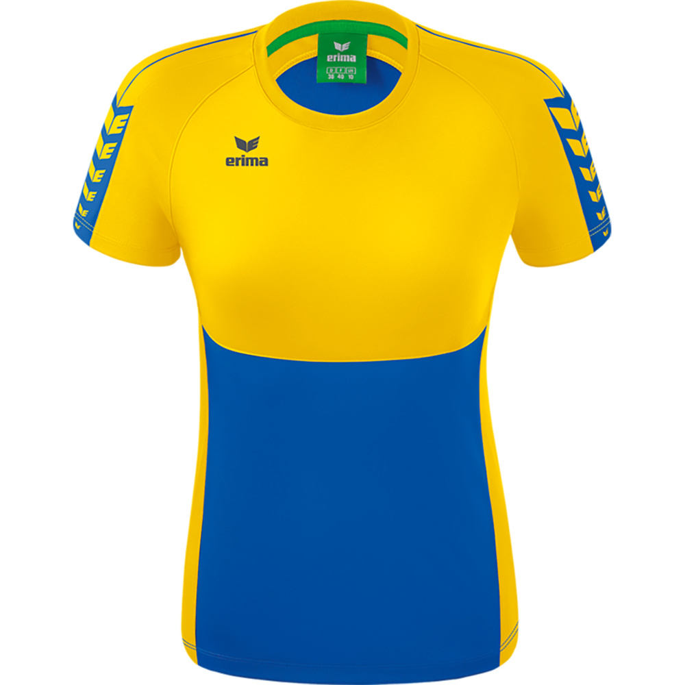 ERIMA SIX WINGS JERSEY SHORT SLEEVE, NEW ROYAL-YELLOW WOMEN. 