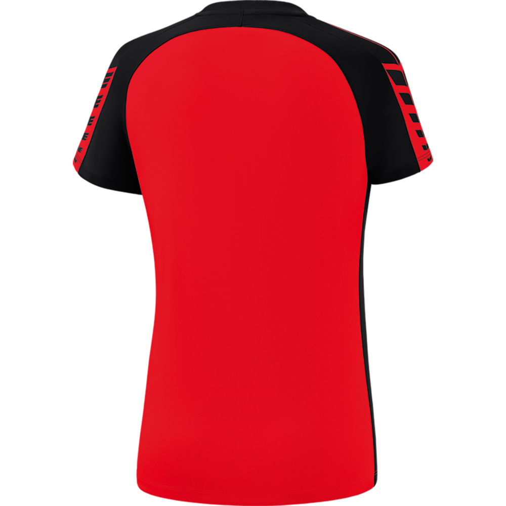 ERIMA SIX WINGS JERSEY SHORT SLEEVE, RED-BLACK WOMEN. 