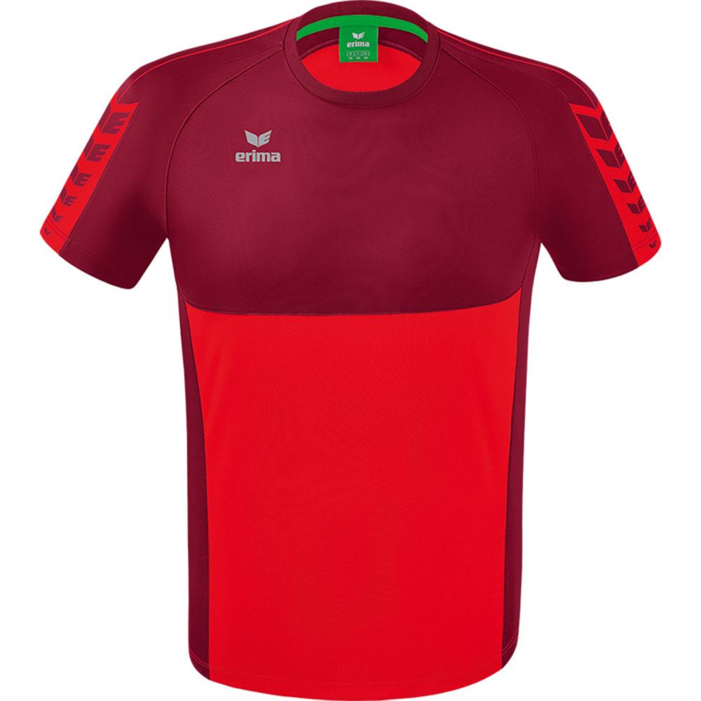 ERIMA SIX WINGS JERSEY SHORT SLEEVE, RED-BORDEAUX KIDS. 