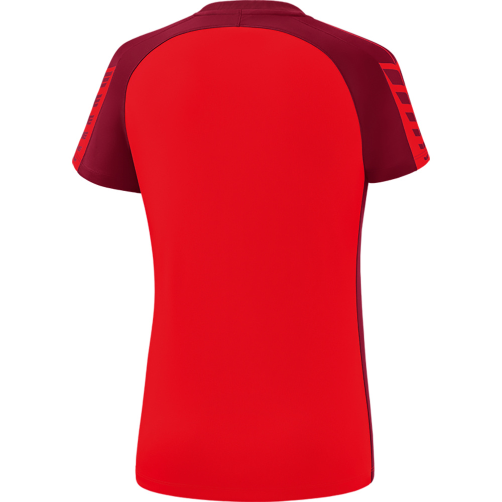 ERIMA SIX WINGS JERSEY SHORT SLEEVE, RED-BORDEAUX WOMEN. 