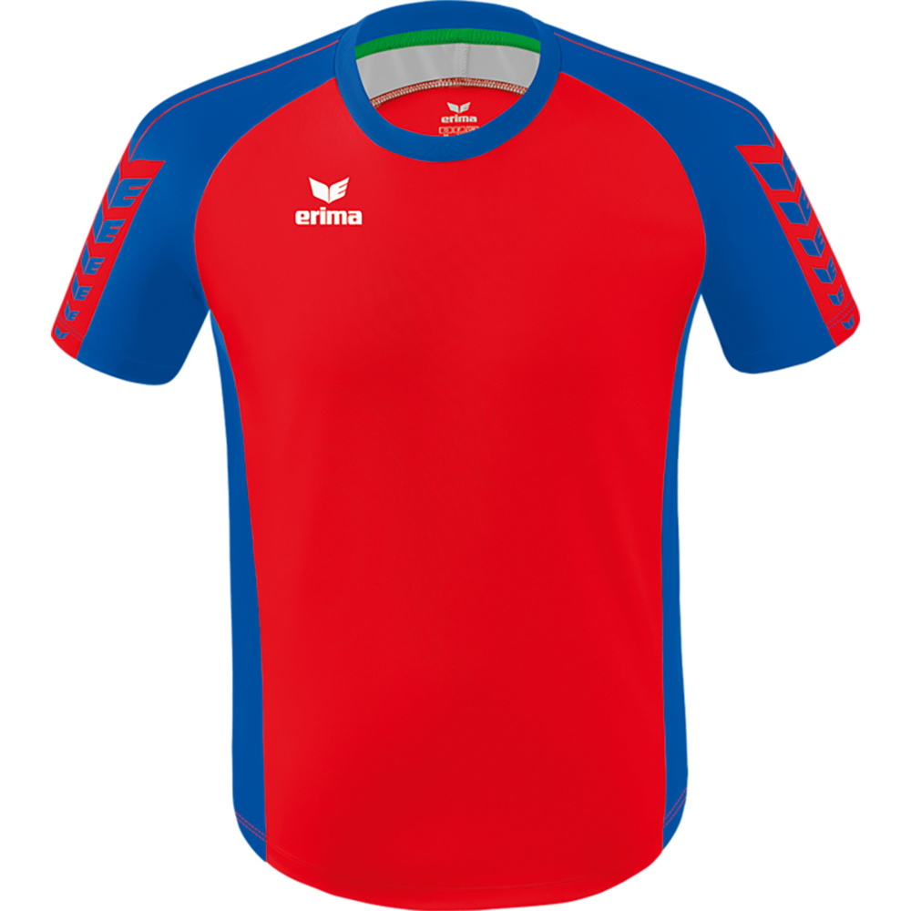 ERIMA SIX WINGS JERSEY SHORT SLEEVE, RED-NEW ROYAL KIDS. 