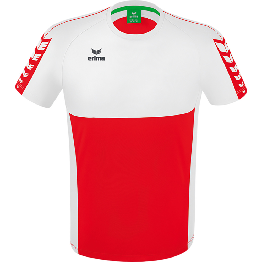 ERIMA SIX WINGS JERSEY SHORT SLEEVE, RED-WHITE KIDS. 