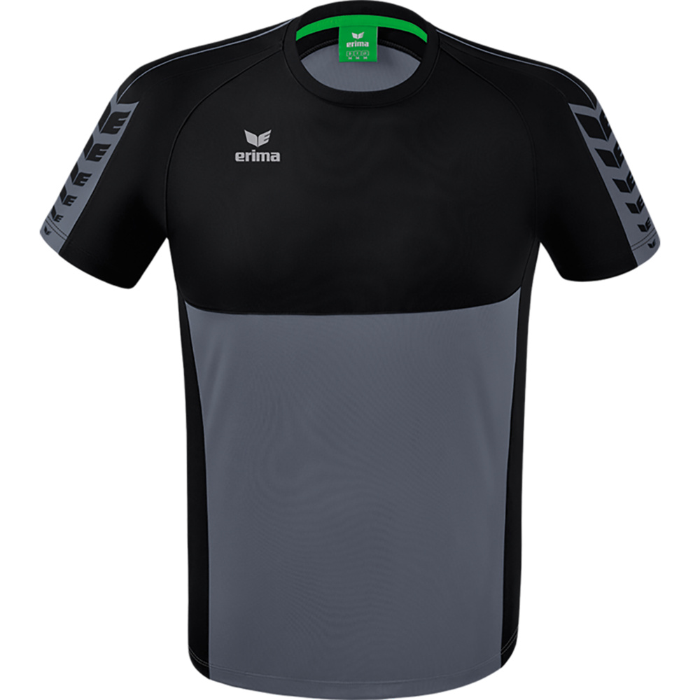 ERIMA SIX WINGS JERSEY SHORT SLEEVE, SLATE GREY-BLACK KIDS. 