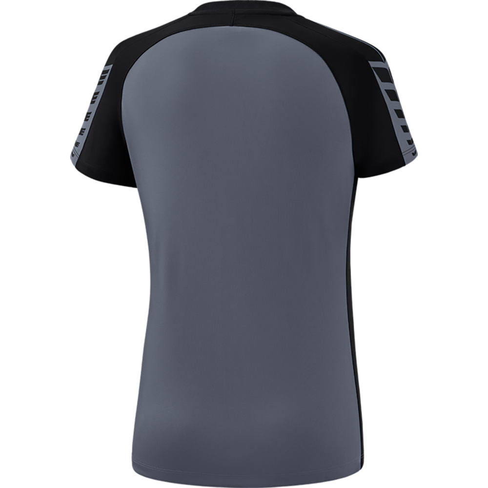 ERIMA SIX WINGS JERSEY SHORT SLEEVE, SLATE GREY-BLACK WOMEN. 