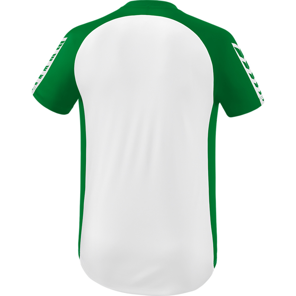 ERIMA SIX WINGS JERSEY SHORT SLEEVE, WHITE-EMERALD KIDS. 