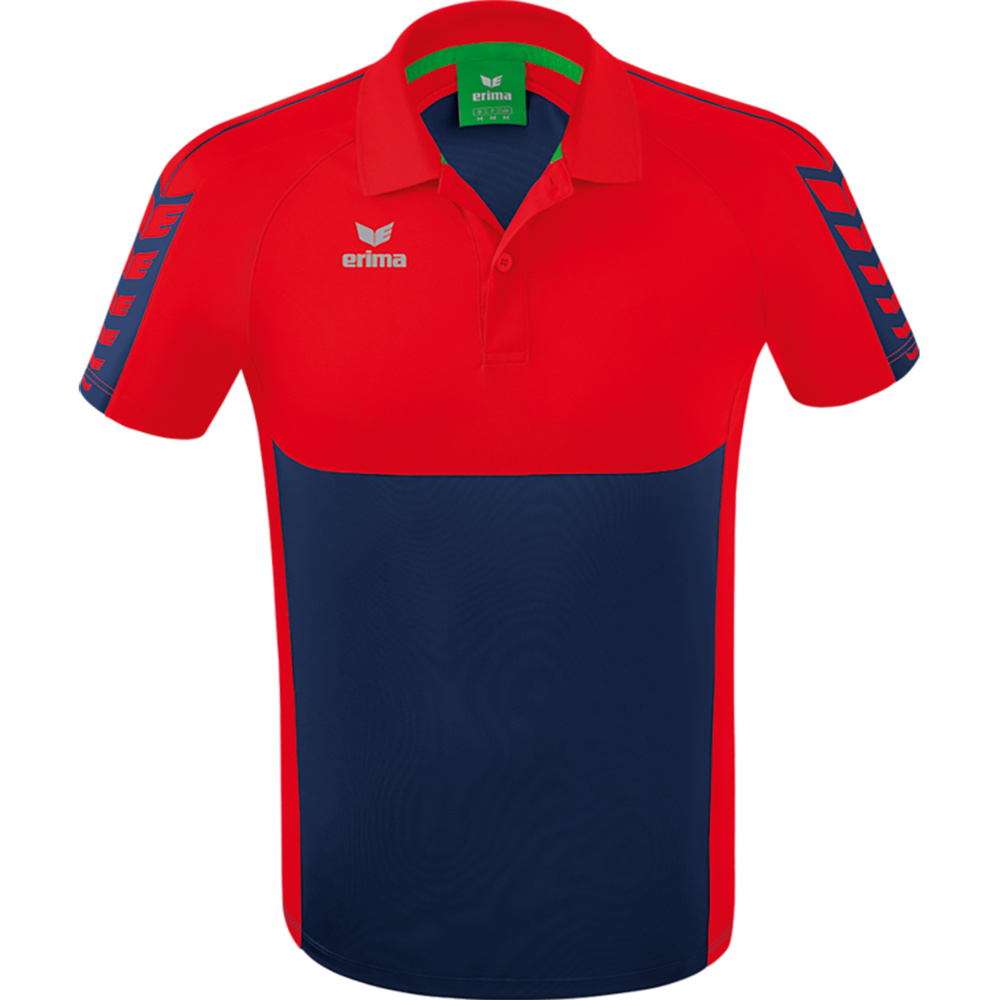 ERIMA SIX WINGS POLO-SHIRT, NEW NAVY-RED MEN. 