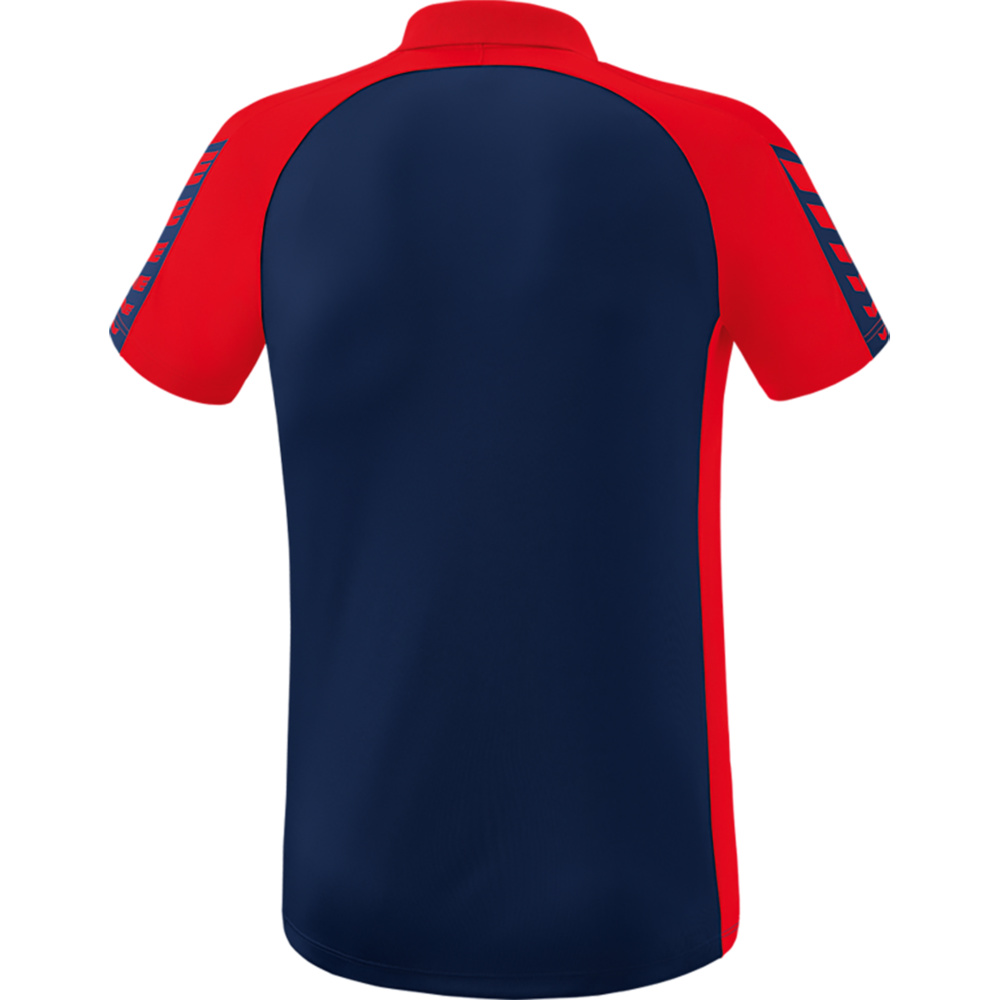 ERIMA SIX WINGS POLO-SHIRT, NEW NAVY-RED MEN. 