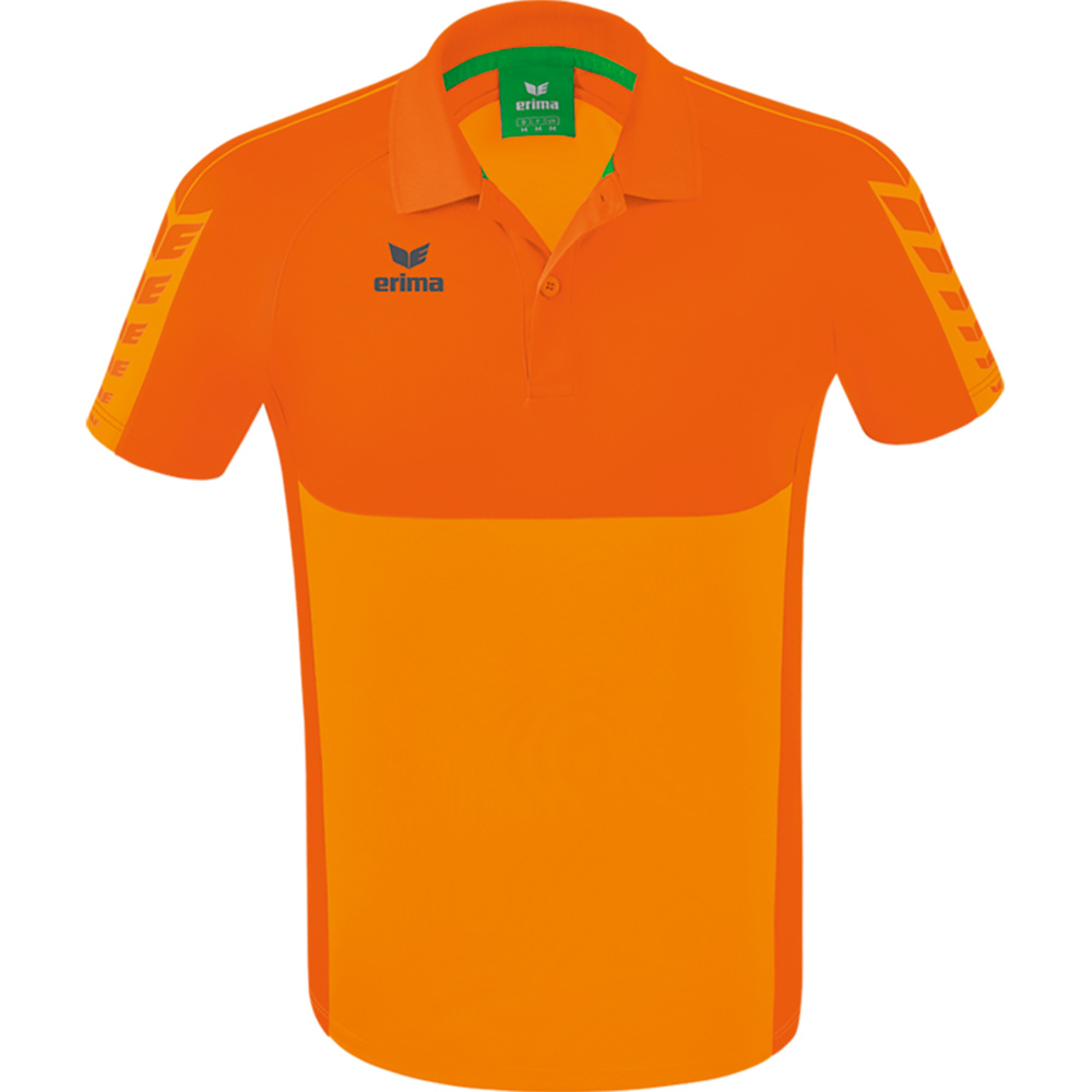 ERIMA SIX WINGS POLO-SHIRT, NEW ORANGE-ORANGE MEN. 